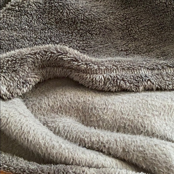 Gray Fuzzy Sherpa Quarter Zip - Picture 3 of 6